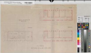 Versmold (Versmold) Höhere Schule des Amtes Versmold (ehem. Privatschule) Grundrisse Erd-, Ober- und Dachgeschoß 1938 1 : 100 46 x 72 Zeichnung Amt Versmold Prov.Schulkollegium Nr. 8109