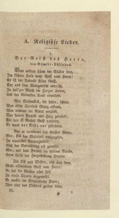 A. Religiöse Lieder