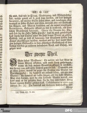 Der zweyte Theil.