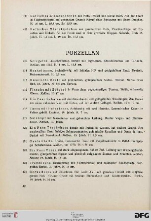 Porzellan (Nr. 413-516)