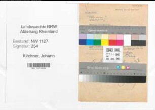 Entnazifizierung Johann Kirchner , geb. 00.00.0000 (Polizist)