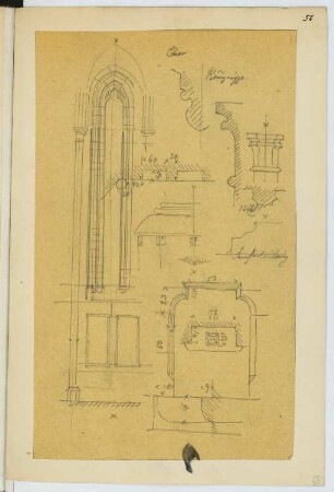 Totenkirche, Treysa: Details (aus: Skizzen- und Fotoalbum 19)