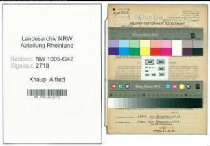 Entnazifizierung Alfred Knaup , geb. 13.06.1908 (Malermeister)