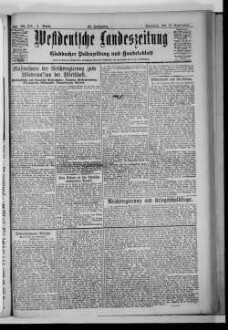 Westdeutsche Landeszeitung : Gladbacher Volkszeitung und Handelsblatt : allgemeiner Anzeiger für den gesamten Niederrhein : die Niederrheinische Heimatzeitung