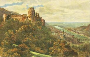 Heidelberg von der Terasse gesehen. [R]