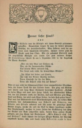 V. Immer tiefer hinab!
