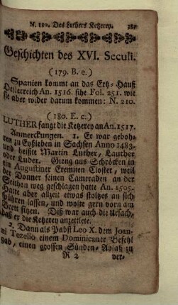Geschichten des XVI. Seculi