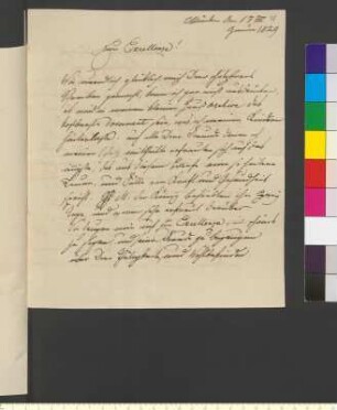 Brief von Stieler, Karl Joseph an Goethe, Johann Wolfgang von