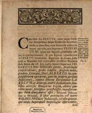 Jurium Qvae Serenissimae Domui Saxonicae In Ducatus Atqve Provincias Juliacensem Clivensem Ac Montium &c. Competvnt Brevis Atqve Dilvcida Expositio