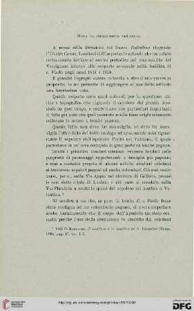 Nota al precedente articolo