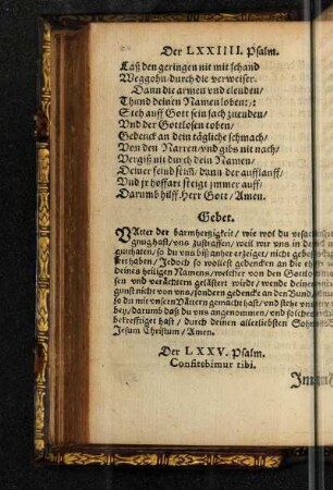 Der LXXV. Psalm.