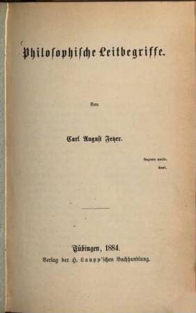 Philosophische Leitbegriffe