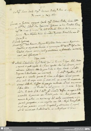 [Faszikel 21: Würdigung des Lorenzo Dolfin durch die Regierung der Stadt Padua (Abschrift)]