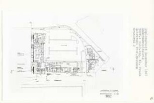 Damenmäntelfabrik, Berlin-Charlottenburg (Diplomarbeit bei Bernhard Hermkes): Grundriss Hauptgeschoss 1:200