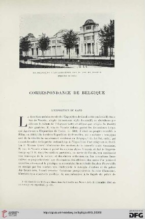 4. Pér. 10.1913: L' exposition de Gand : correspondance de Belgique