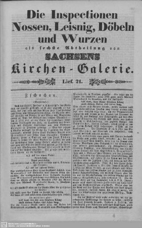 Zschochau, Leisnig : 21. Lieferung