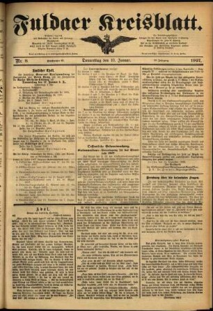 Ausgabe vom Donnerstag, den 10. Januar 1907.
