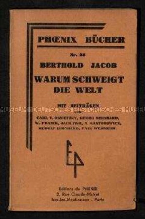 Broschüre über die Entführung von Berthold Jacob durch die Gestapo
