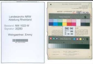 Entnazifizierung Emmy Weingaertner , geb. 16.10.1902 (Buchhalterin)