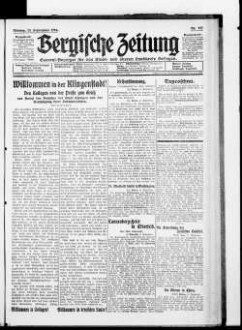 Bergische Zeitung. 1922-1935