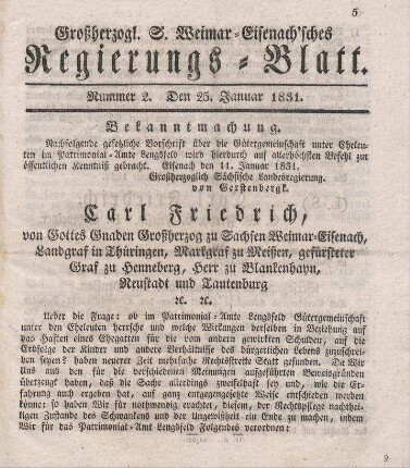 Nr. 2 : 25. Januar 1831