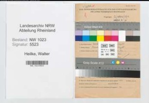 Entnazifizierung Walter Heilke , geb. 30.11.1904 (Lehrer)