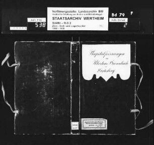 Kapitalforderungen des Klosters Bronnbach zu Dörlesberg (mit Vornamenregister)
