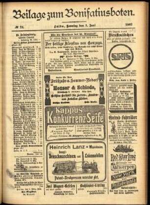 Zweite Ausgabe vom Sonntag, den 01. Juni 1902.