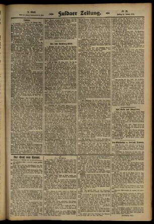 Zweite Ausgabe vom Freitag, den 24. Januar 1913.