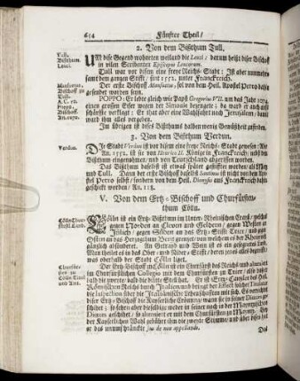 V. Von dem Ertz-Bischoff und Churfürstenthum Cölln.