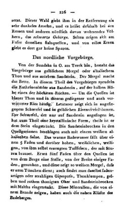 Das nordliche Vorgebürge.