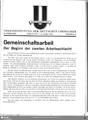 Gemeinschaftsarbeit. Der Beginn der zweiten Arbeitsschlacht