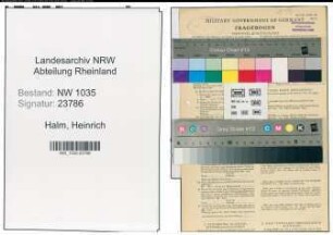 Entnazifizierung Heinrich Halm , geb. 04.09.1902 (Steiger)