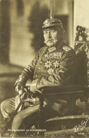 Reichspräsident von Hindenburg.