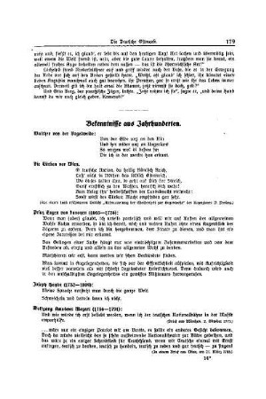 Bekenntnisse aus Jahrhunderten