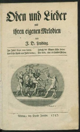 Oden und Lieder mit ihren eigenen Melodien