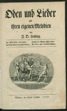 Oden und Lieder mit ihren eigenen Melodien