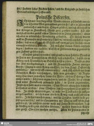 Polnische Discursen