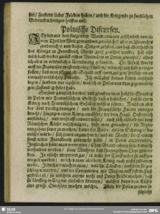 Polnische Discursen