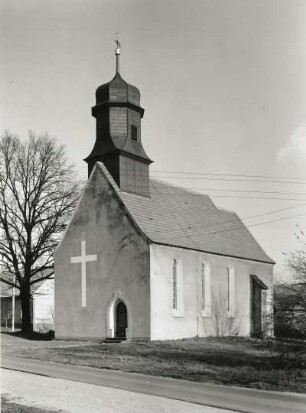 Dübrichen. Dorfkirche (1908). Ansicht von Südwesten