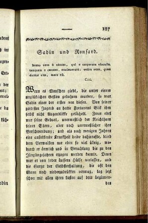 Sadin und Ronsard.