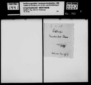 Austausch und Freilassung von Leibeigenen zwischen Virneburg und dem Trierer Amt Daun.