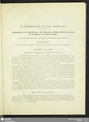 Geologische Uebersicht