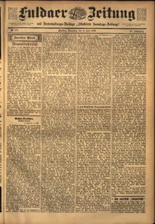 Zweite Ausgabe vom Samstag, den 02. Juli 1898.