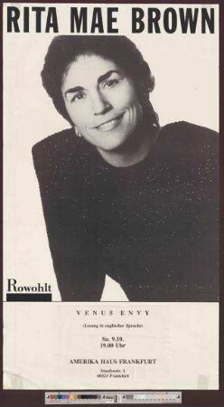 Rita Mae Brown : VENUS ENVY (Lesung in englischer Sprache)