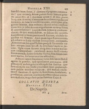 Collatio Quarta. Novella XXII. - XLV.