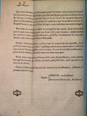 Adresse Aux Habitans De Campagne Par La Société Des Amis De La Constitution