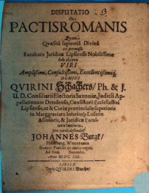 Disp. de pactis Romanis