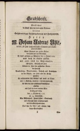 Grabschrift.