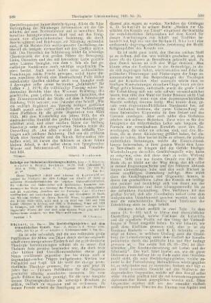 589 [Rezension] Blanckmeister, Franz, Beiträge zur Sächsischen Kirchengeschichte. 34./35. Heft